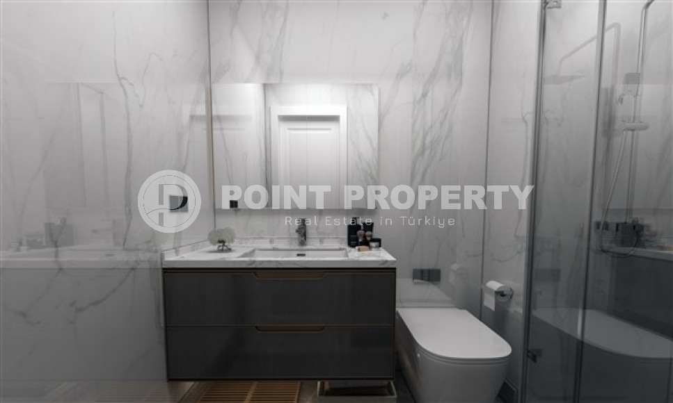 Просторные квартиры 3+1 и 4+2 садовые дуплексы, 145-245м² в новом комплексе в районе Оба, Алания-id-2522-фото-22