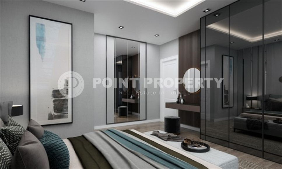 Просторные квартиры 3+1 и 4+2 садовые дуплексы, 145-245м² в новом комплексе в районе Оба, Алания-id-2522-фото-24