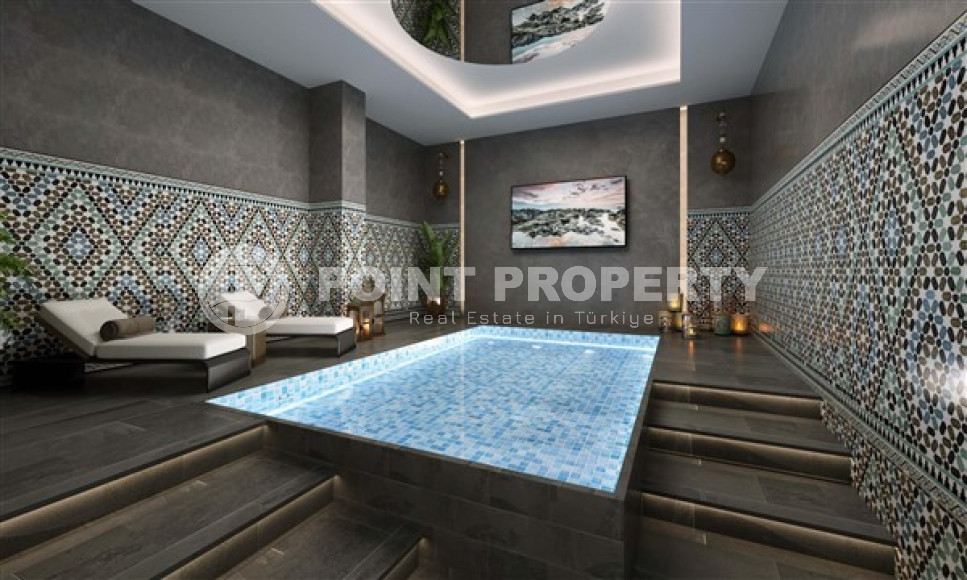 Апартаменты с тремя спальнями, 140м², в новом комплексе с хорошей инфраструктурой в центре Алании-id-2524-фото-12