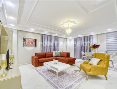 Дизайнерская квартира с двумя спальнями, 110м², в 300м от моря в Махмутларе, Алания-id-2526-фото-1