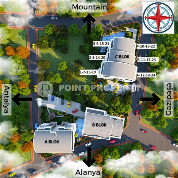 Стартовые цены: квартиры, 52-135м², в резиденции на этапе планирования в районе Оба, в 1750м от моря-id-2528-фото-3