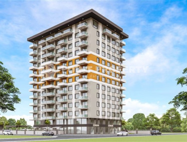 Новая квартира с одной спальней, 55м², в комплексе на этапе строительства в районе Алании - Махмутлар-id-2534-фото-1