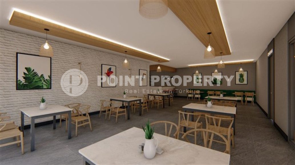 Новая квартира с одной спальней, 55м², в комплексе на этапе строительства в районе Алании - Махмутлар-id-2534-фото-16