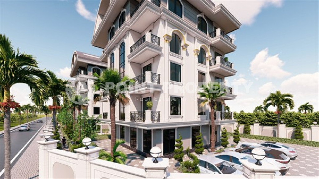 Пентхаус с тремя спальнями, 140м², в резиденции на этапе строительства в районе Оба, Алания-id-2537-фото-3