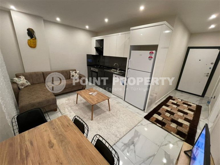 Furnished one-bedroom apartment, 48m², in a new residence with infrastructure in Oba, Alanya-id-2539-photo-2