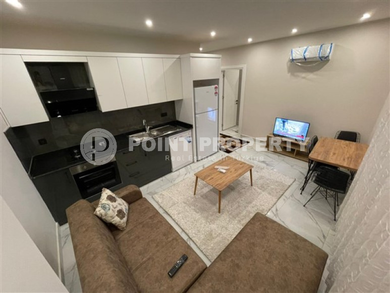 Furnished one-bedroom apartment, 48m², in a new residence with infrastructure in Oba, Alanya-id-2539-photo-5