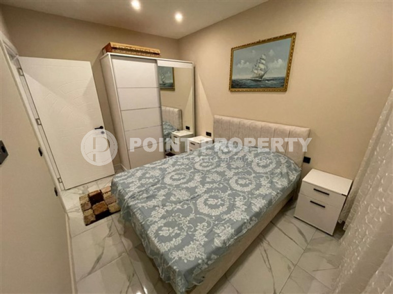 Furnished one-bedroom apartment, 48m², in a new residence with infrastructure in Oba, Alanya-id-2539-photo-8