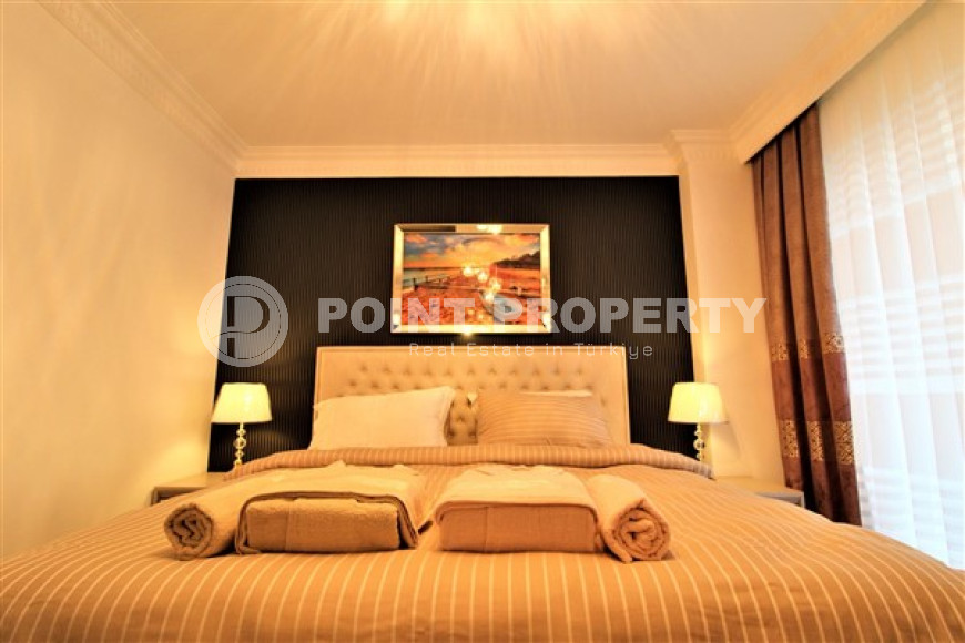 Three-room apartment, 120m², with an elegant interior in a luxury complex in Cikcilli, Alanya-id-2554-photo-21