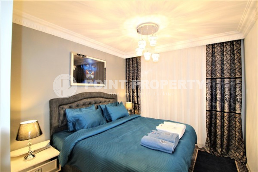 Three-room apartment, 120m², with an elegant interior in a luxury complex in Cikcilli, Alanya-id-2554-photo-27