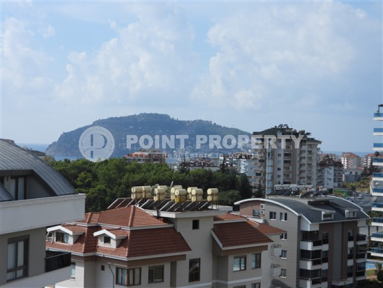 Меблированный пентхаус 3+1, 130м², с видом на крепость Алании в элитном комплексе в Джикджилли-id-2558-фото-1