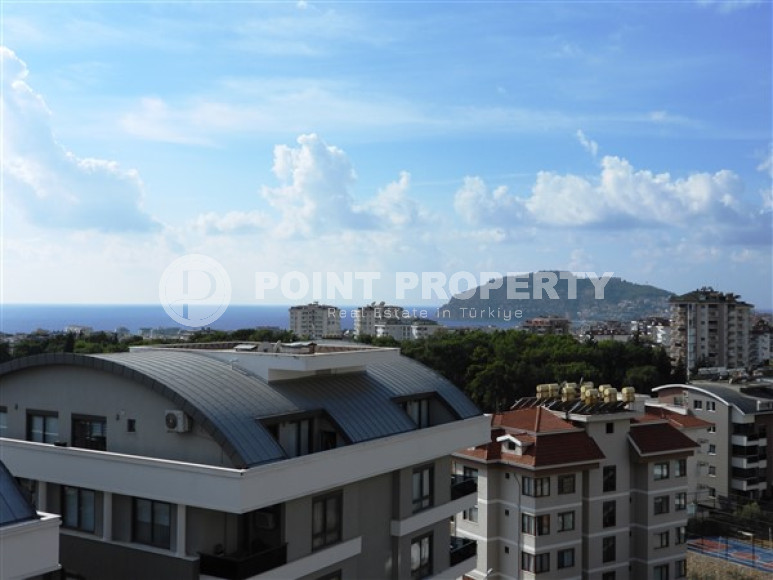 Меблированный пентхаус 3+1, 130м², с видом на крепость Алании в элитном комплексе в Джикджилли-id-2558-фото-24