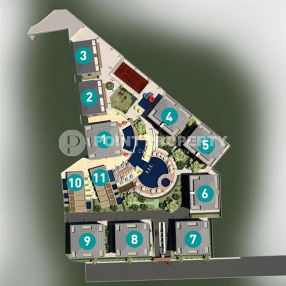 Меблированный пентхаус 3+1, 130м², с видом на крепость Алании в элитном комплексе в Джикджилли-id-2558-фото-29