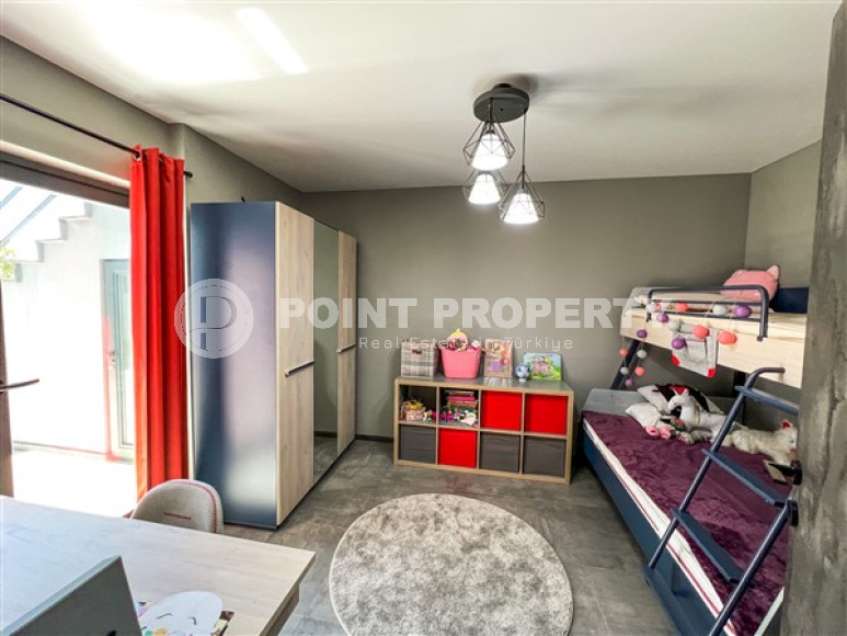 Меблированная частная трехкомнатная вилла, 140м². с панорамными видами в районе Алании – Каргыджак-id-2591-фото-10