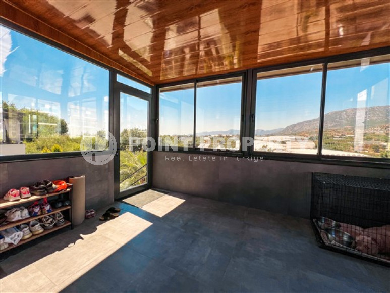 Меблированная частная трехкомнатная вилла, 140м². с панорамными видами в районе Алании – Каргыджак-id-2591-фото-23