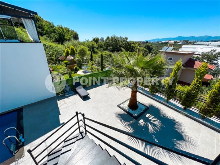 Меблированная частная трехкомнатная вилла, 140м². с панорамными видами в районе Алании – Каргыджак-id-2591-фото-25