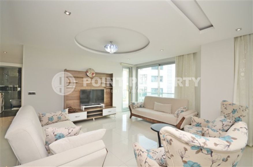 Шикарная квартира планировкой 2+1, с удивительным видом на Средиземное море. 350 метров до моря. Район Каргыджак-id-2594-фото-2