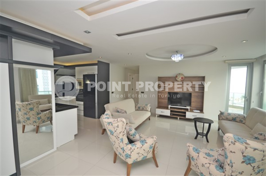 Шикарная квартира планировкой 2+1, с удивительным видом на Средиземное море. 350 метров до моря. Район Каргыджак-id-2594-фото-3