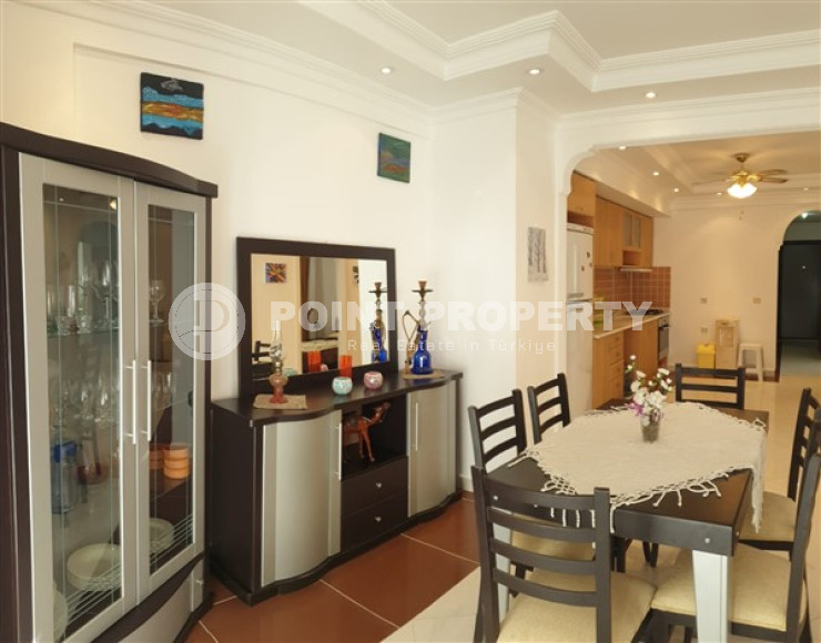 Двухкомнатная квартира в районе Конаклы, в 250 метрах от моря, площадью 110 м2 укомплектованная мебелью-id-2595-фото-6