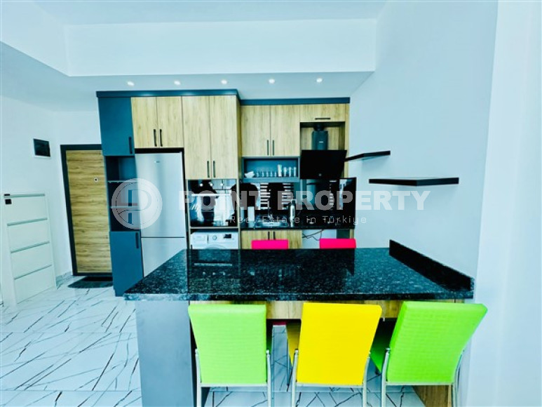 One-bedroom apartment with furniture in a new complex with infrastructure, 50 m², in the Upper Oba area, Alanya-id-2598-photo-4