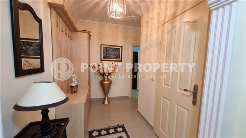 Трехкомнатная квартира с мебелью в комплексе с инфраструктурой, 90 м², в 250 метрах от моря, в районе Оба, Аланья-id-2599-фото-11