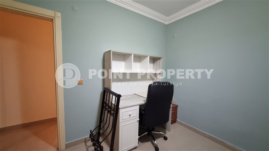 Трехкомнатная квартира с мебелью в комплексе с инфраструктурой, 90 м², в 250 метрах от моря, в районе Оба, Аланья-id-2599-фото-16