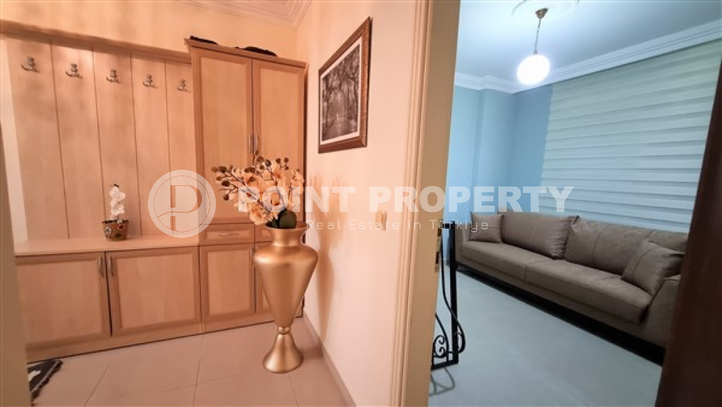 Трехкомнатная квартира с мебелью в комплексе с инфраструктурой, 90 м², в 250 метрах от моря, в районе Оба, Аланья-id-2599-фото-20