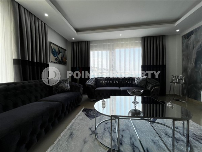 Уютная квартира с двумя спальнями, 112м², в грандиозной элитной резиденции района Каргыджак, Алания.-id-2616-фото-4