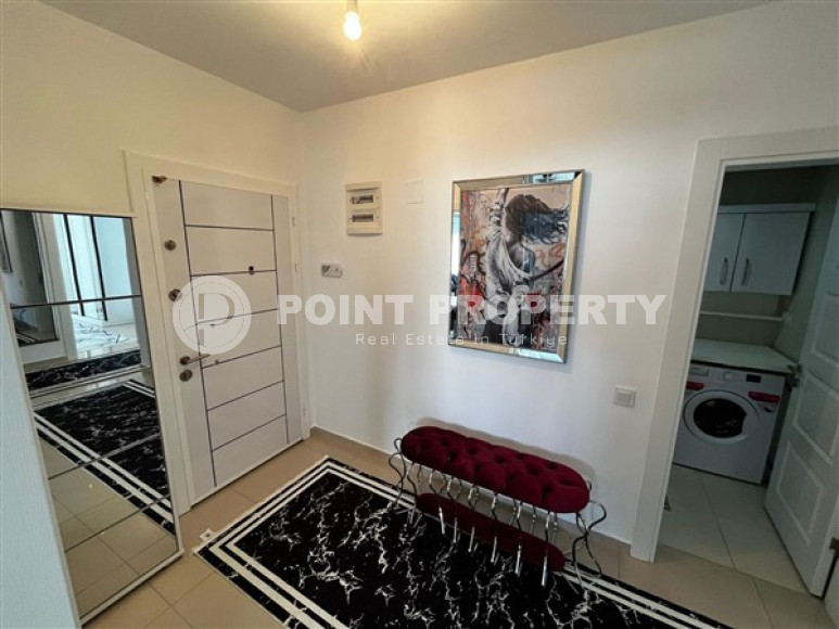 Уютная квартира с двумя спальнями, 112м², в грандиозной элитной резиденции района Каргыджак, Алания.-id-2616-фото-10