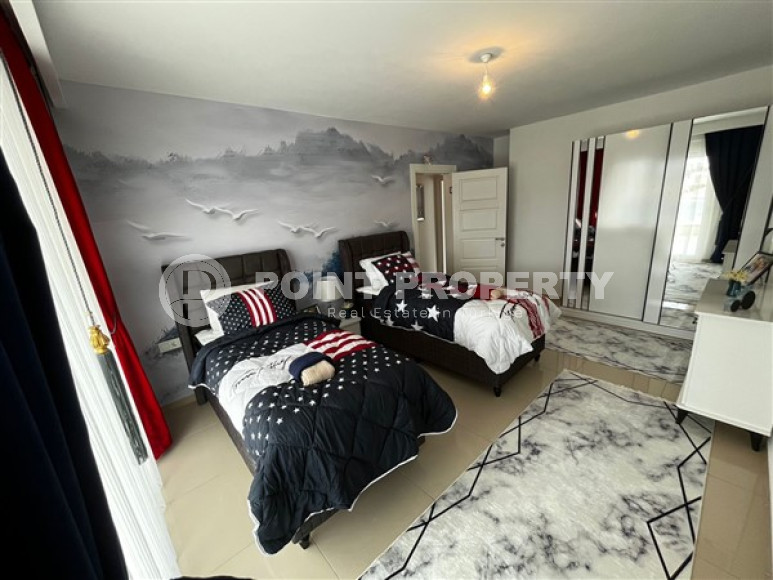 Уютная квартира с двумя спальнями, 112м², в грандиозной элитной резиденции района Каргыджак, Алания.-id-2616-фото-13