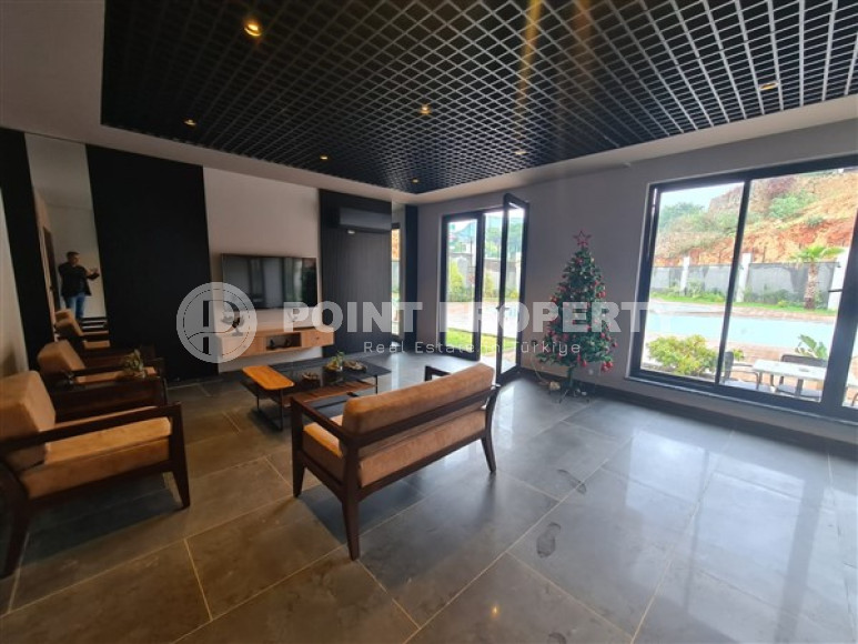 Двухкомнатная квартира, 45м², с пакетом мебели. в новой резиденции с инфраструктурой в Оба, Алания-id-2630-фото-14