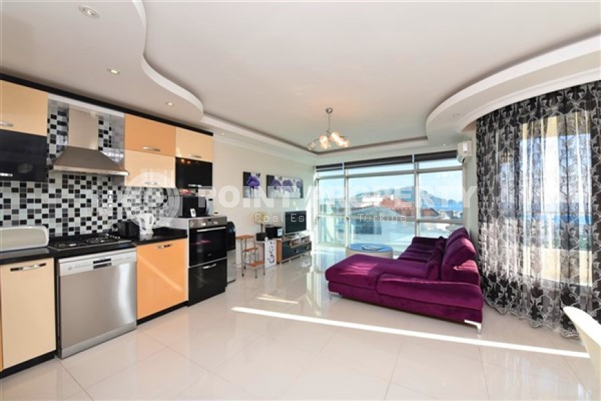 Меблированный пентхаус 2+1, 103м², с панорамными видами на Средиземное море в центре Алании-id-2637-фото-5