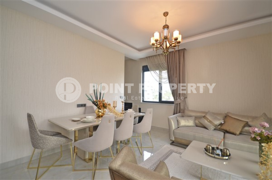 Роскошный, трёхкомнатный пентхаус с изысканным интерьером в районе Каргыджак, Аланья, площадью 124 м2-id-2649-фото-3