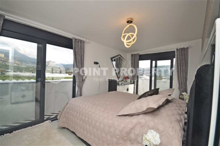 Роскошный, трёхкомнатный пентхаус с изысканным интерьером в районе Каргыджак, Аланья, площадью 124 м2-id-2649-фото-5