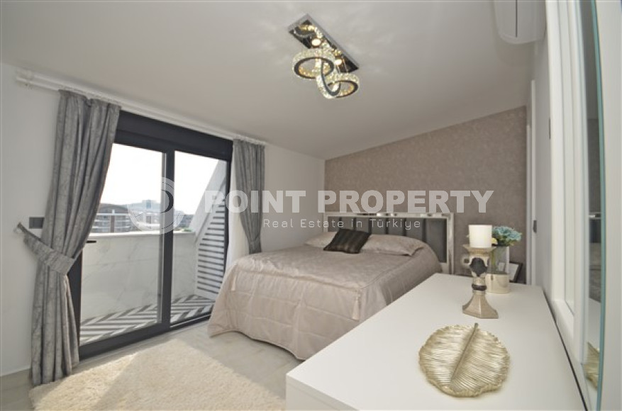 Роскошный, трёхкомнатный пентхаус с изысканным интерьером в районе Каргыджак, Аланья, площадью 124 м2-id-2649-фото-6