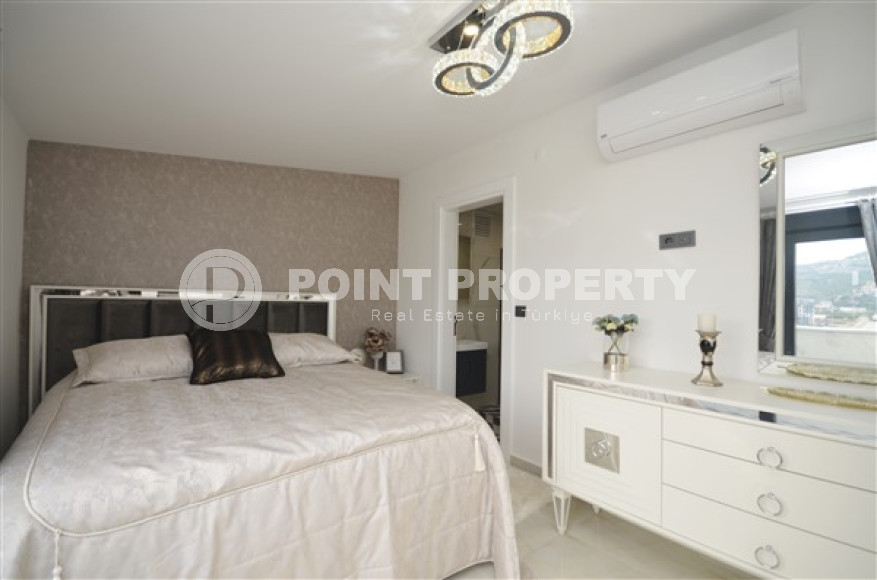 Роскошный, трёхкомнатный пентхаус с изысканным интерьером в районе Каргыджак, Аланья, площадью 124 м2-id-2649-фото-9