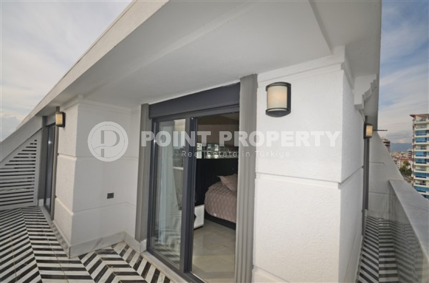 Роскошный, трёхкомнатный пентхаус с изысканным интерьером в районе Каргыджак, Аланья, площадью 124 м2-id-2649-фото-19