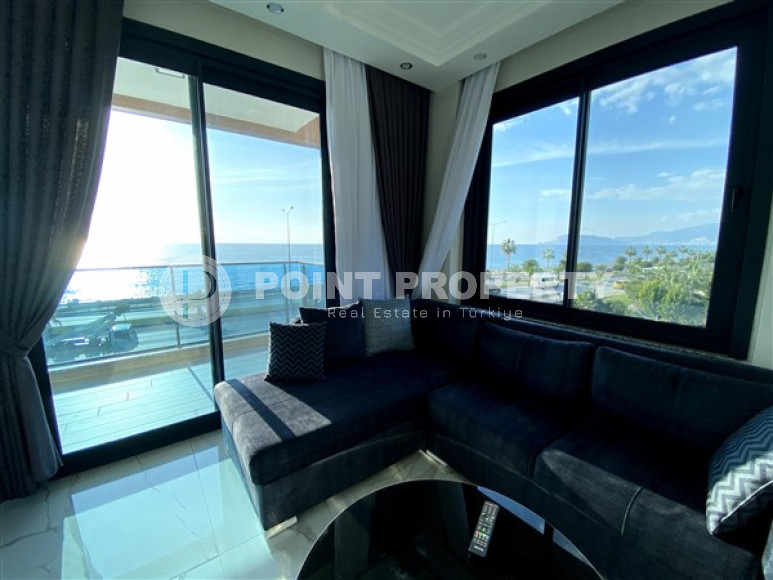 Видовая квартира на первой линии, рядом с морем, 2+1, 95 м2 в районе Кестель, Аланья-id-2652-фото-3