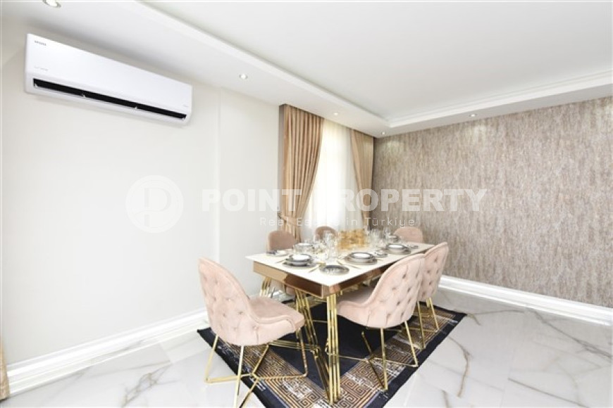 Элегантный дуплекс с тремя спальнями, 170м², с потрясающими видами в районе Алании - Бекташ-id-2656-фото-8