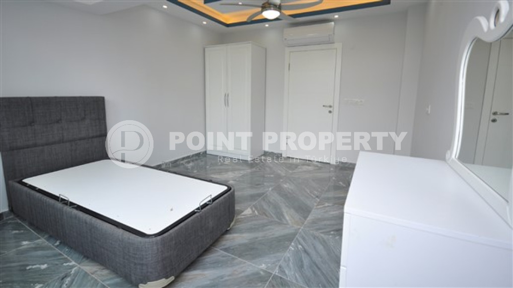 Меблированная вилла с тремя спальнями, 180м², в 50м от частного пляжа, в районе Алании Паяллар.-id-2659-фото-29