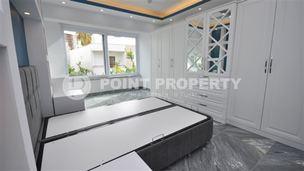 Меблированная вилла с тремя спальнями, 180м², в 50м от частного пляжа, в районе Алании Паяллар.-id-2659-фото-32