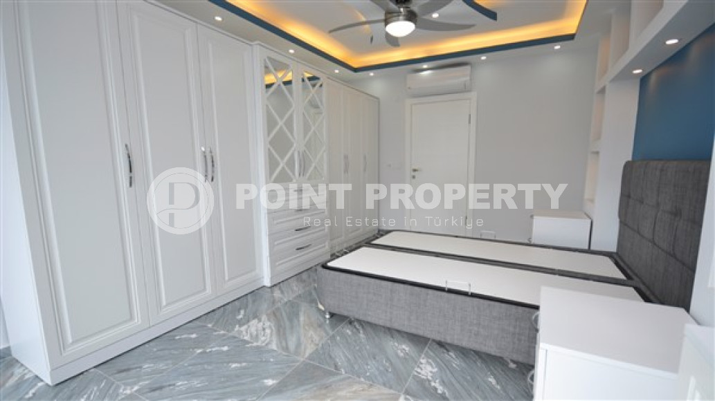 Меблированная вилла с тремя спальнями, 180м², в 50м от частного пляжа, в районе Алании Паяллар.-id-2659-фото-34