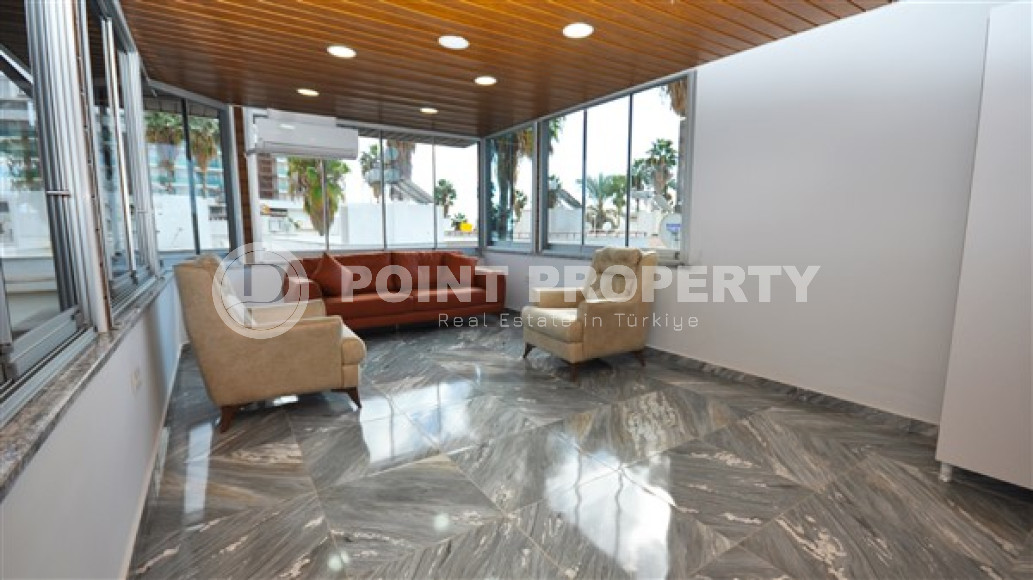 Меблированная вилла с тремя спальнями, 180м², в 50м от частного пляжа, в районе Алании Паяллар.-id-2659-фото-37