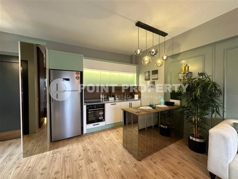 Недорогая квартира 1+1, с дизайнерским интерьером в 200 метрах от моря в районе Чешмели, Мерсин-id-2674-фото-5