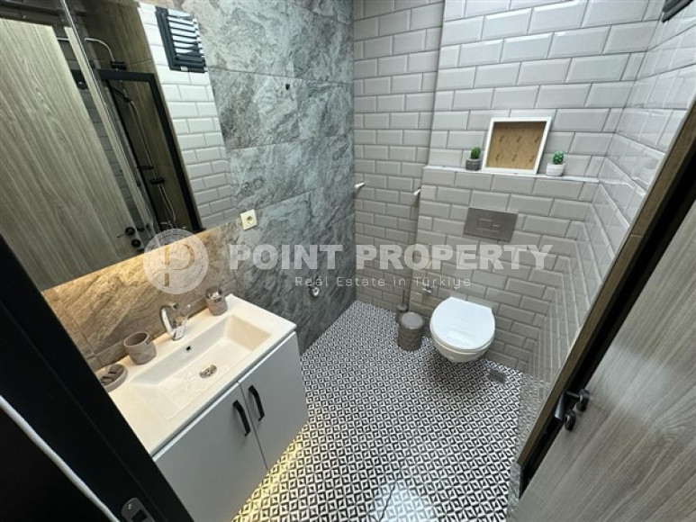 Недорогая квартира 1+1, с дизайнерским интерьером в 200 метрах от моря в районе Чешмели, Мерсин-id-2674-фото-11