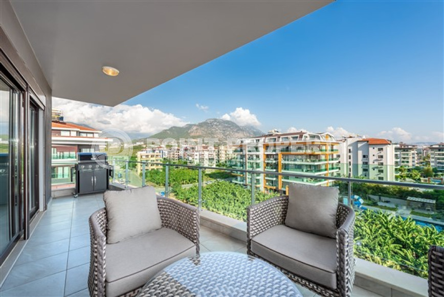 Меблированный пентхаус 4+1, 220м², с потрясающим видом на море и горы в районе Кестель, Алания-id-2693-фото-7