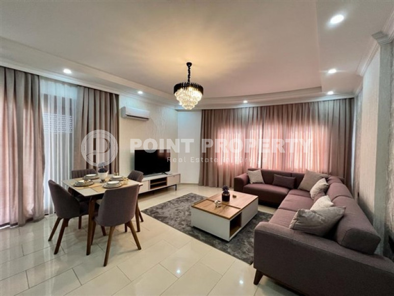 Three-room apartment 120 m2, in a house built in 2012, with sea views, in the center of Alanya-id-2698-photo-2