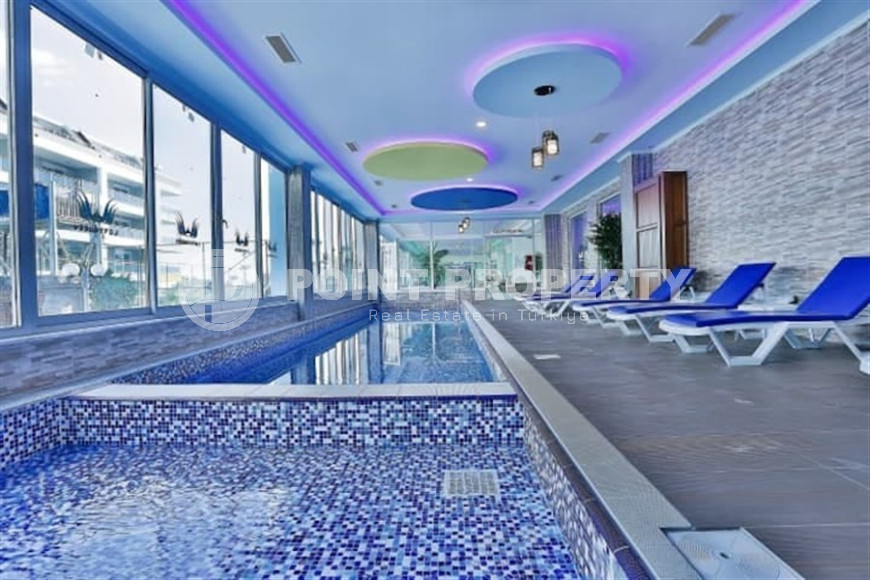 Уютная укомплектованная квартира 1+1в элитном комплексе, в 200м от моря в районе Алании - Кестель-id-1238-фото-14