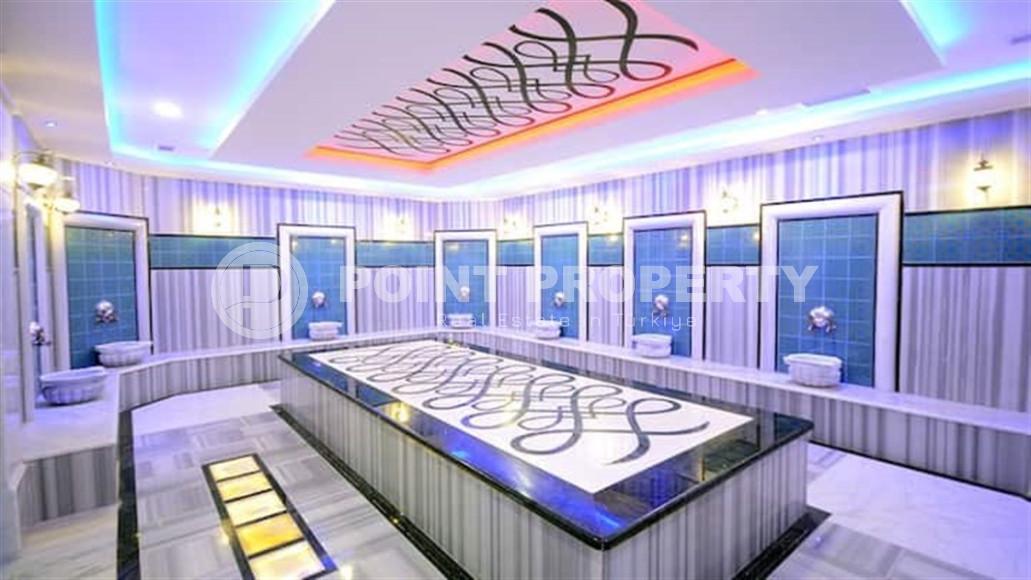 Уютная укомплектованная квартира 1+1в элитном комплексе, в 200м от моря в районе Алании - Кестель-id-1238-фото-15