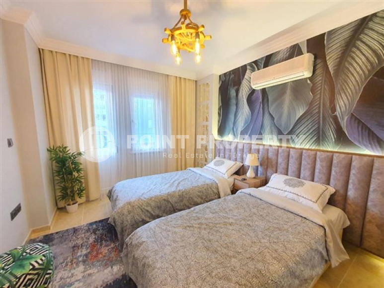 Изысканные трёхкомнатные апартаменты в районе Тосмур, стильно отремонтированные, в комплексе с шикарной инфраструктурой, 110 м2-id-2712-фото-9