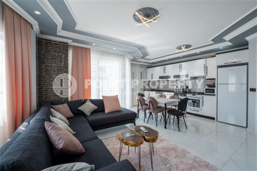 Красивая 2+1 квартира в комплексе 2009 года с бассейном, площадью 90 м2, в центре Аланьи-id-2720-фото-8